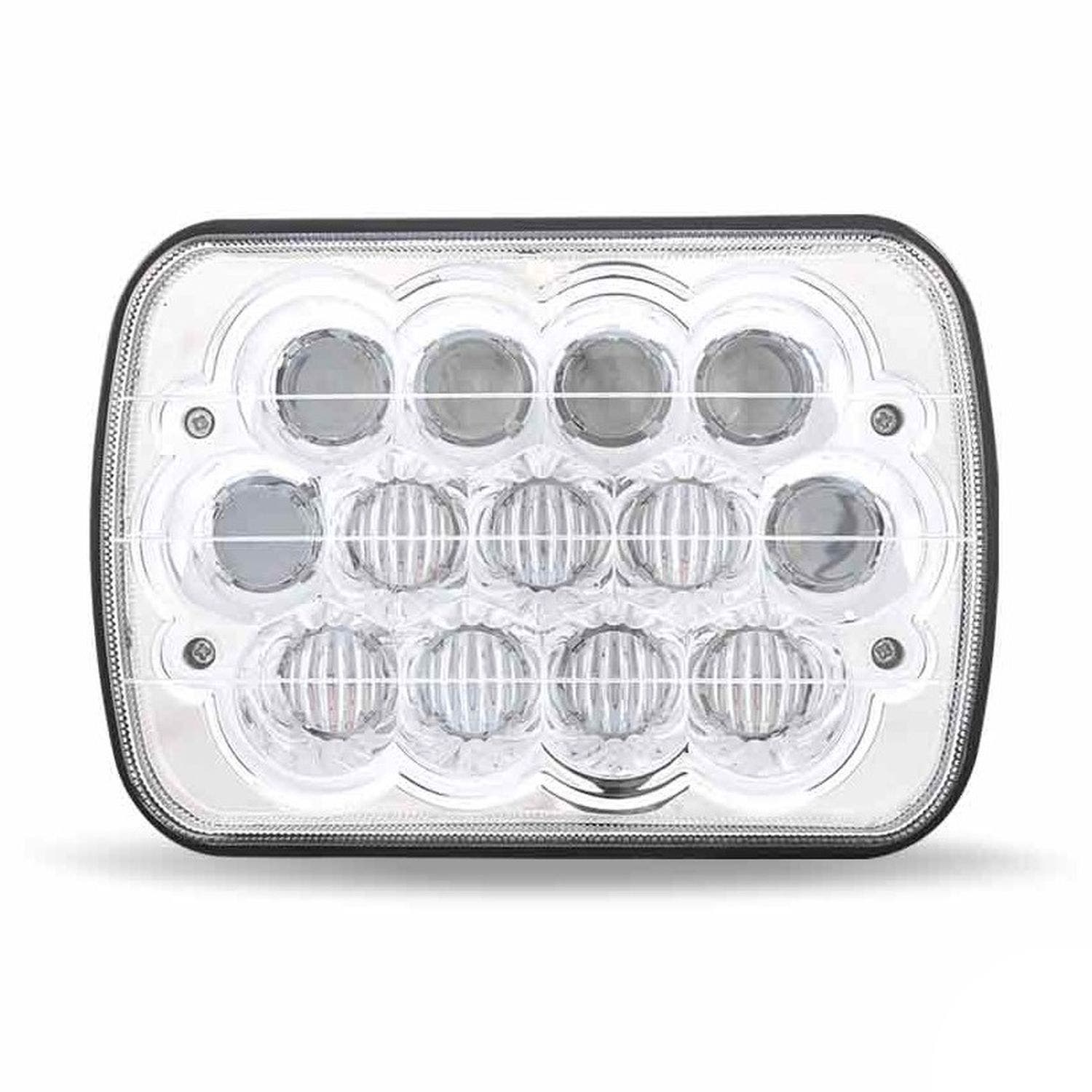 Faro LED cuadrado económico de 5" x 7" con adaptador (1900 lúmenes) - no aprobado dot - alto rendimiento - larga vida útil - Marca Trux