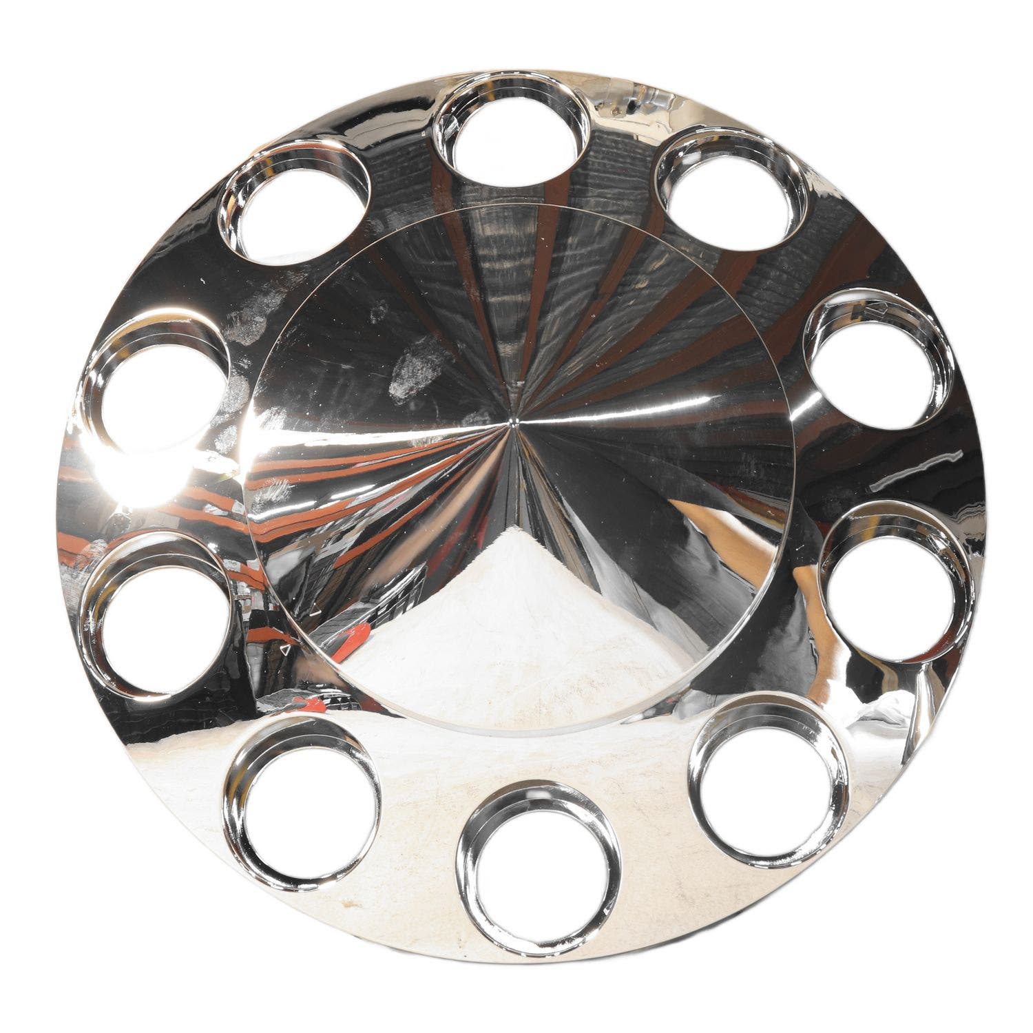 Tapadera delantera abs plástico cromado con tapacubos removible y 10 cubiertas de tuerca roscadas de 33mm - plástico abs de alta calidad - resistente a la corrosión - Marca Trux