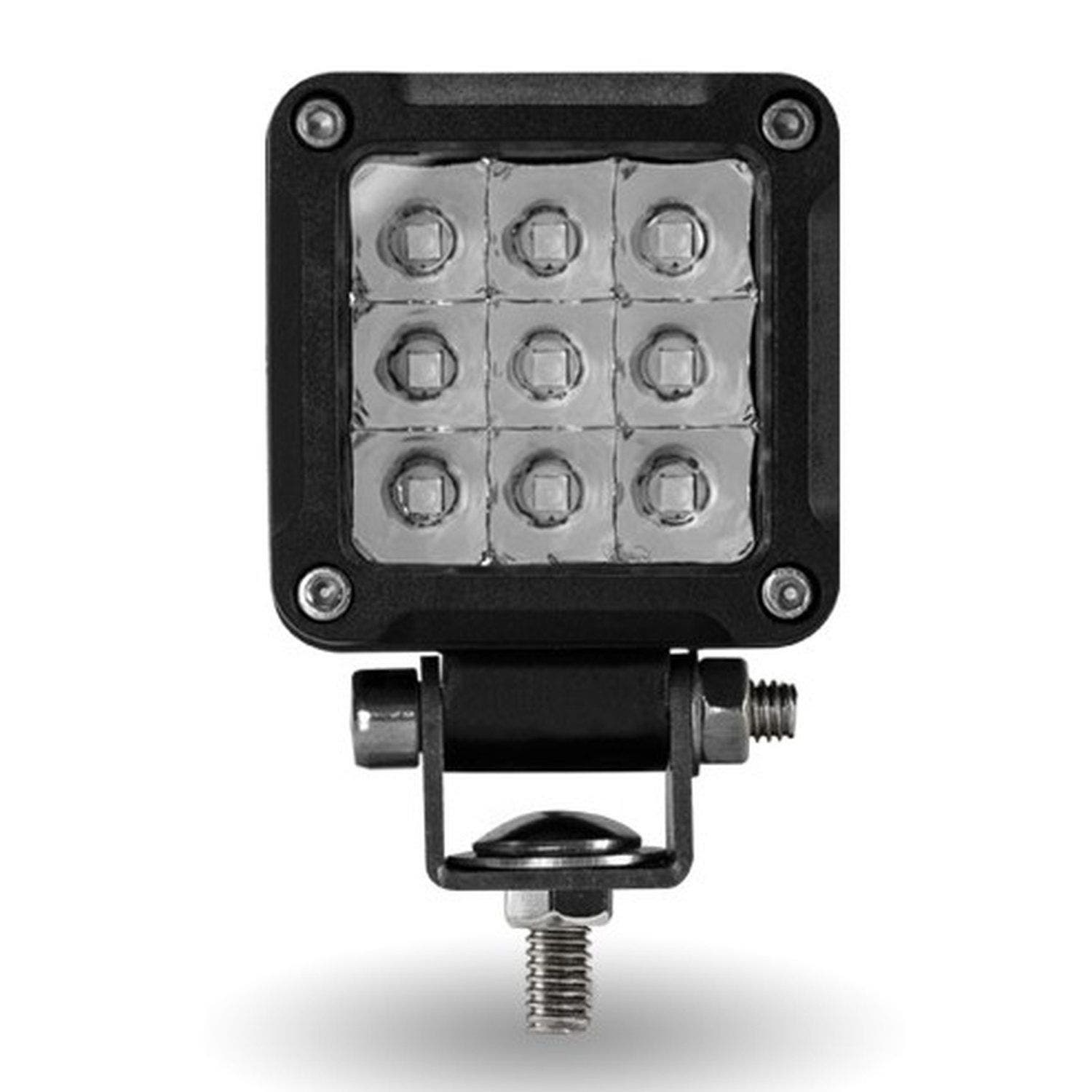 Luz de trabajo LED cuadrada mini 1500 lúmenes (9 diodos) alto rendimiento larga vida útil Marca Trux