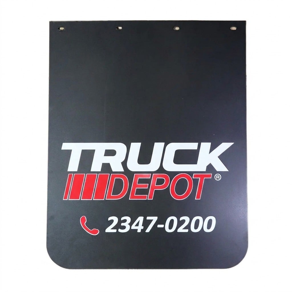 Par de lodera negra de 24x30 con logo de Truck Depot